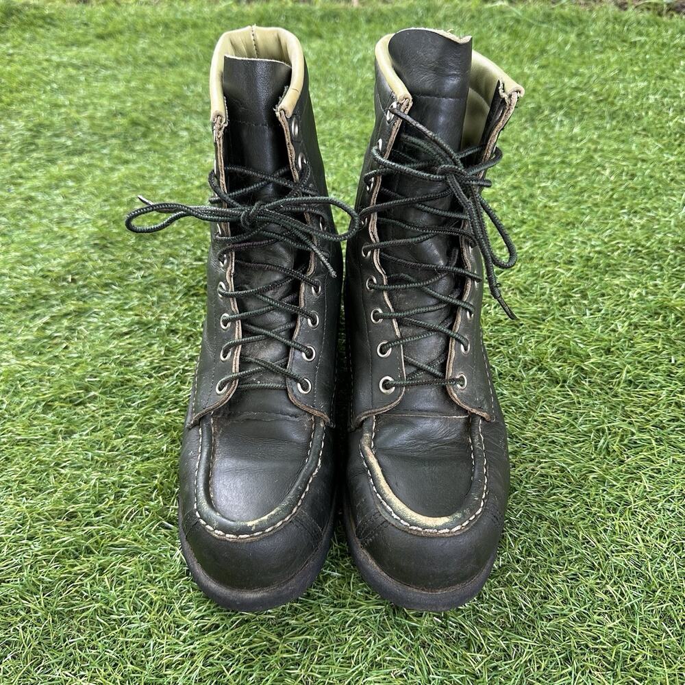 Vintage Browning Green Lace‎ Up Leather Hunting Boot Size 8C Style Gorpcore USA